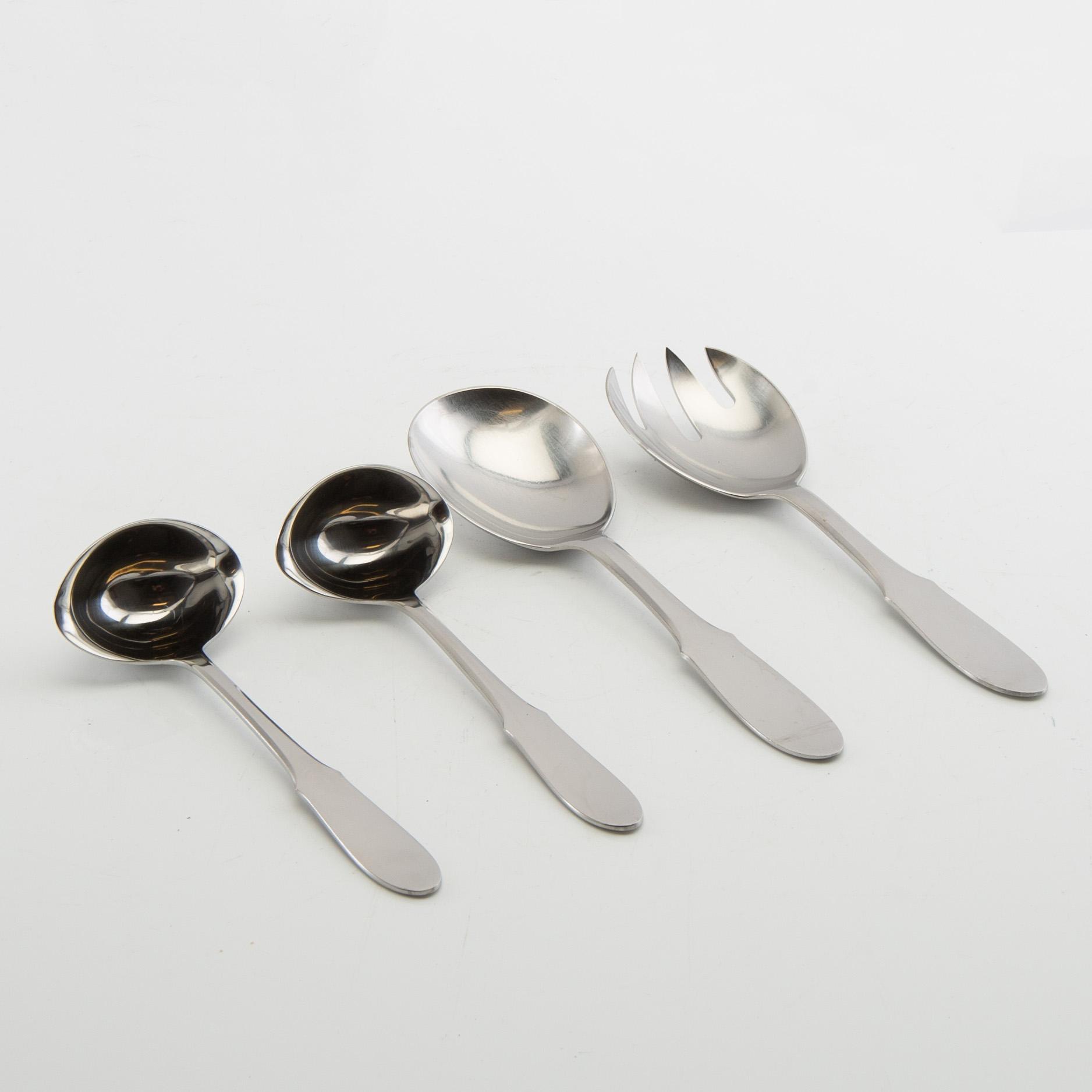 Georg Jensen, Cutlery service, 33 pieces, stainless steel, "Mitra", Denmark.