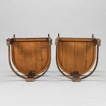 A pair of  Finnish armchairs in Romantic nationalism, around 1900.