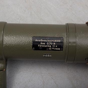 A Military Rangefinder with Carl Zeiss lenses used in the Swedish Coastal Artillery no. 58866.