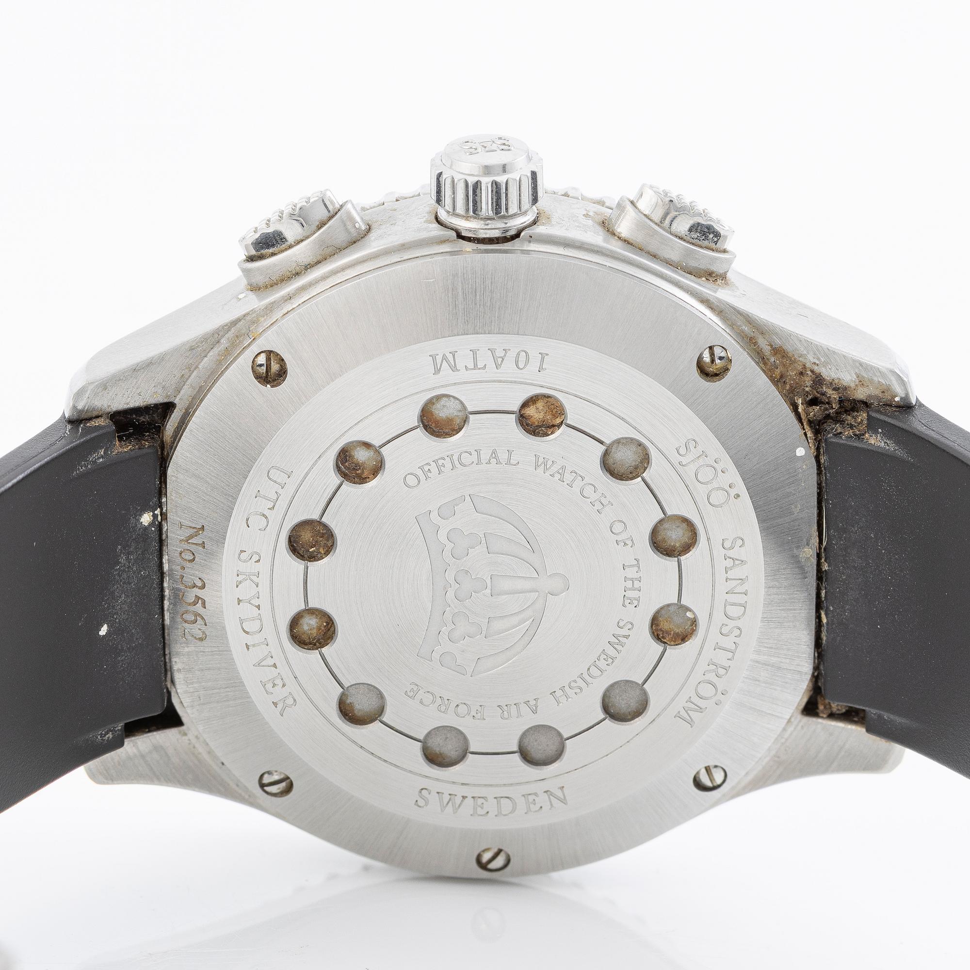 Sjöö Sandström, UTC Skydiver, armbandsur, 44,2 mm.