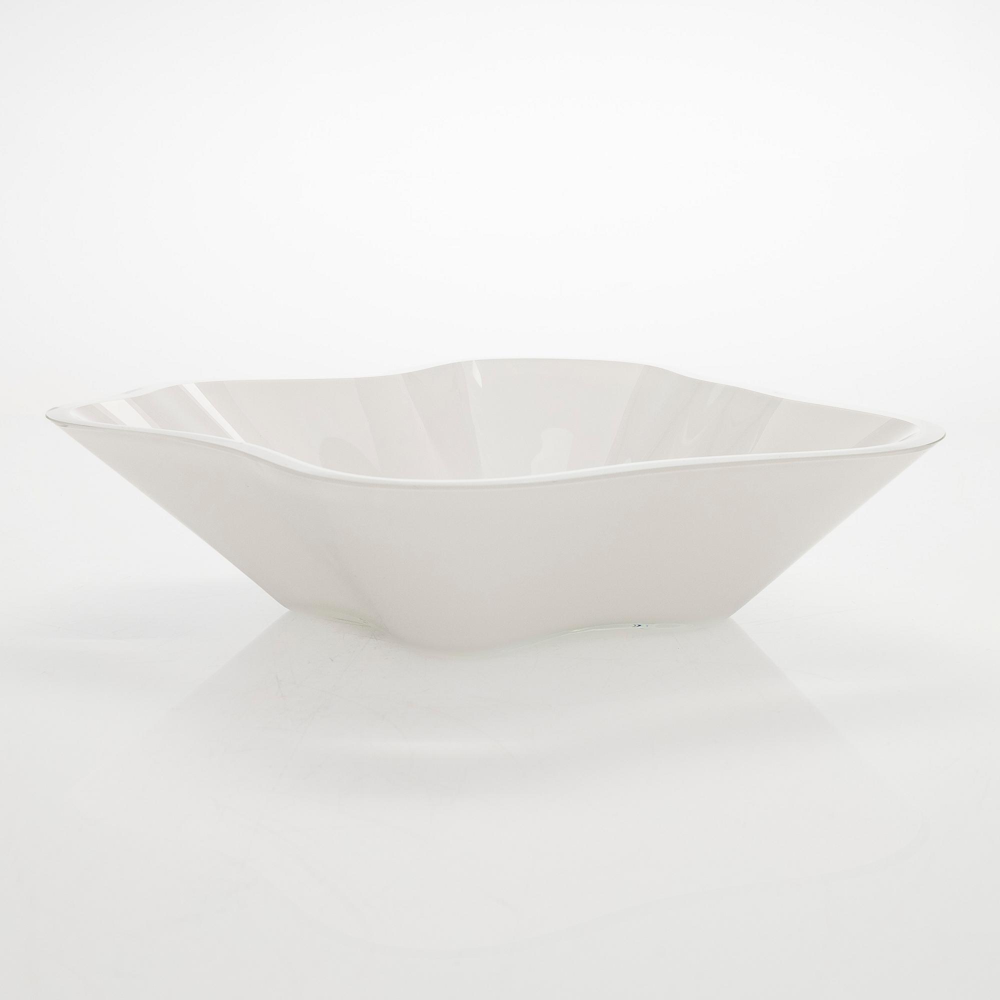 Alvar Aalto, one piece of a 1970's 'Aalto flower' glass sculpture, signed Alvar Aalto.