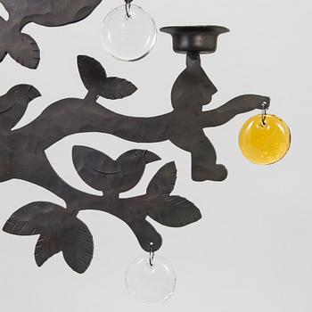 Bertil Vallien, a 1960/70s candelabrum 'Tree of life' for Boda smide.