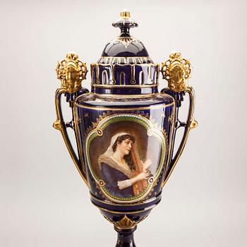 A possibly Vienna porcelain urn first half/mid 1900s.