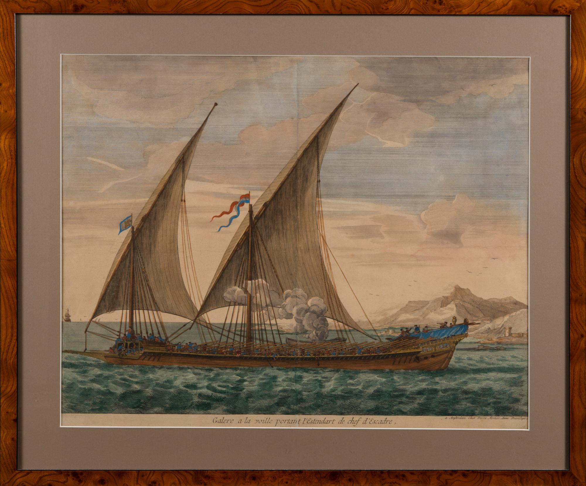 PIETER MORTIER, hand-coloured copper engraving, late 17th century.