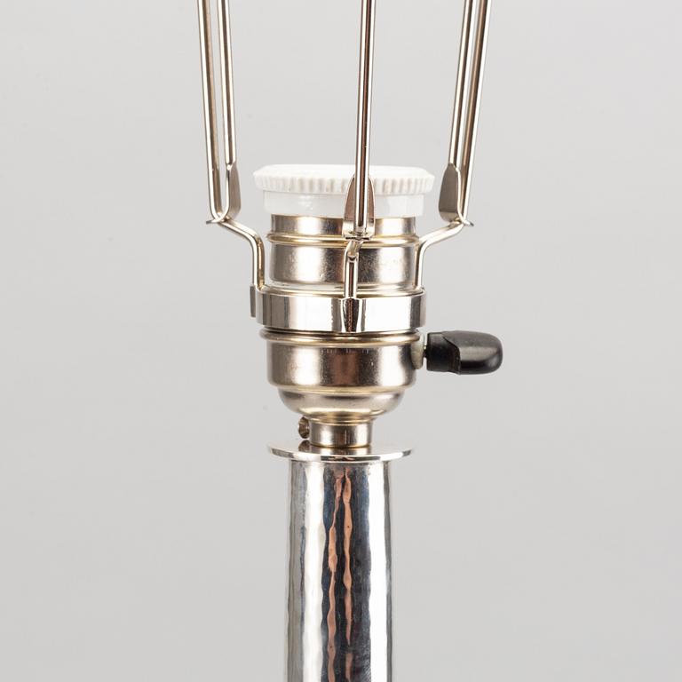 A Swedish 20th century silver table lamp mark of CG Hallberg Stockholm 1926.