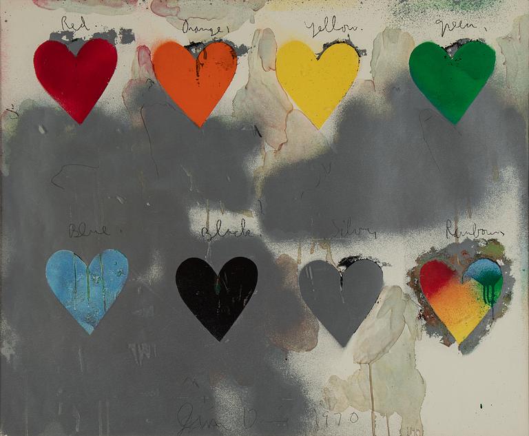 Jim Dine, färgoffset och serigrafi. Signerad och daterad i trycket.