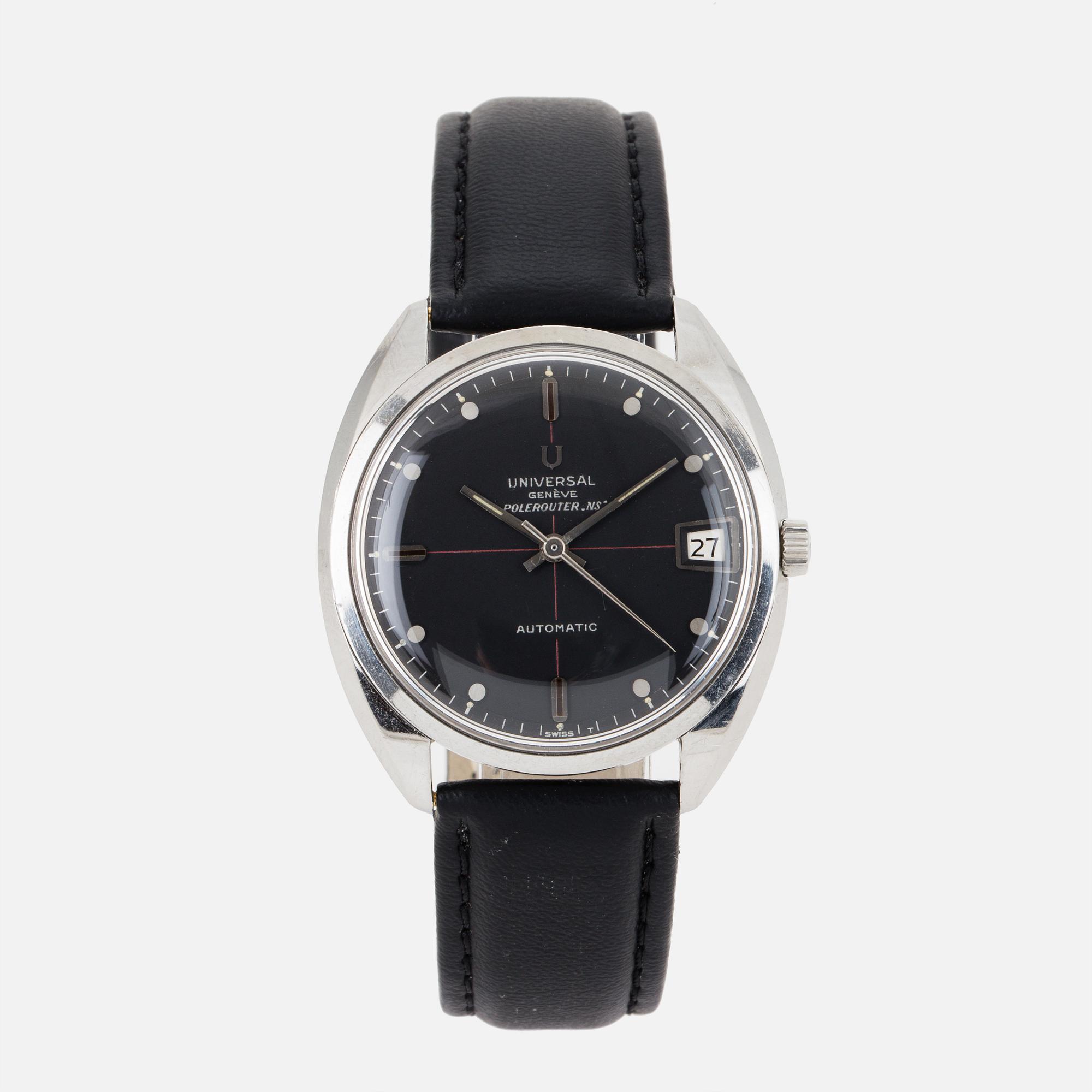 UNIVERSAL, Genève, Polerouter NS (Swiss T), wristwatch, 35 mm.