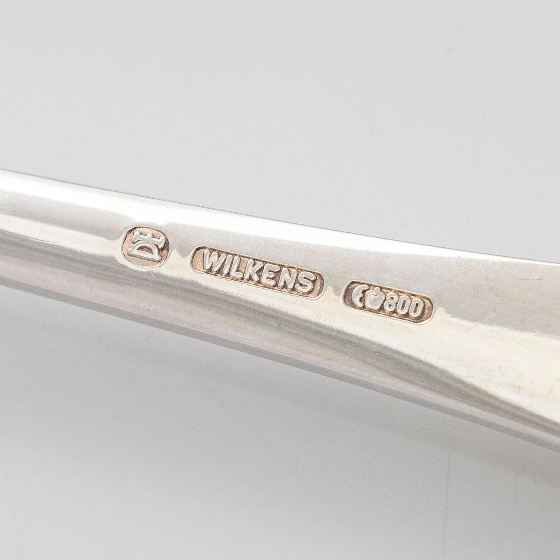 Såsskedar, 12 st, silver, Wilkens, Tyskland, 1900-tal.