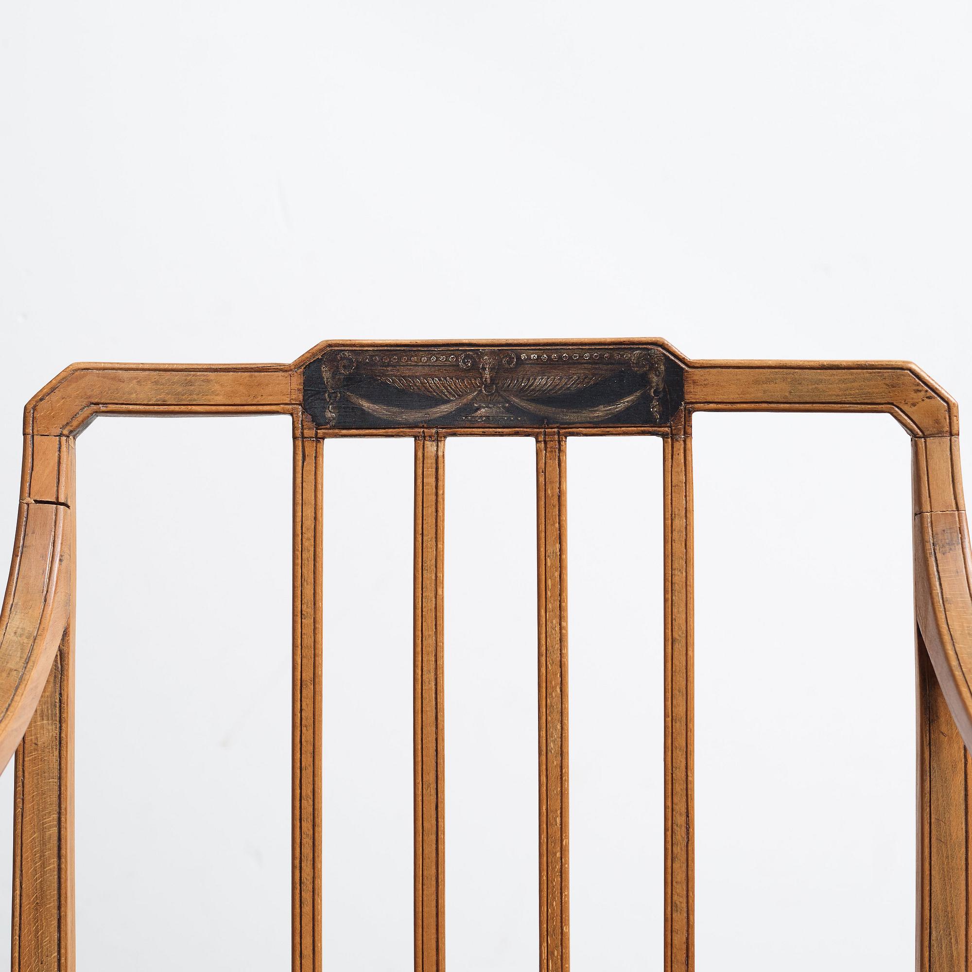 A pair of English armchairs, circa 1800.