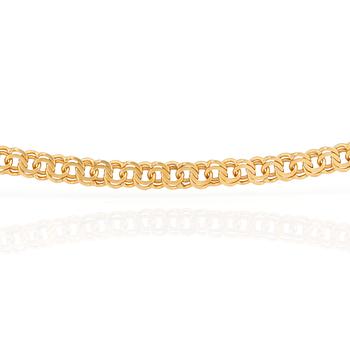 ARMBAND med BERLOCKER, 18 k guld, 1+3 st. Vikt ca 10,5 cm.
