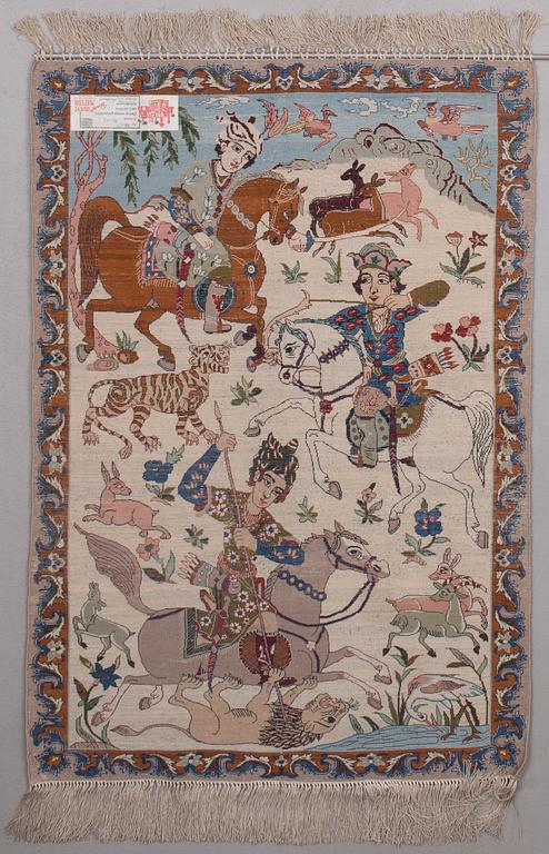 MATTA, Isfahan, figural. Ca 103x71 cm.