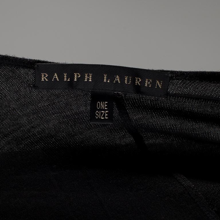 A black cottonponcho by Ralph Lauren.