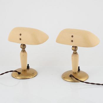 Bertil Brisborg, table/wall lamps, model "31866", Nordiska Kompaniet, Sweden 1940s-1950s.