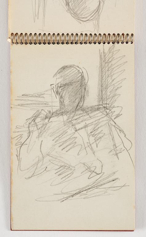 Lotte Laserstein, 10 små skissblock med teckningar.