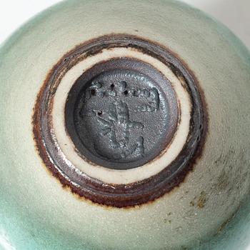 Berndt Friberg, miniature vases, four pieces, stoneware, Gustavsberg Studio 1970-1972.