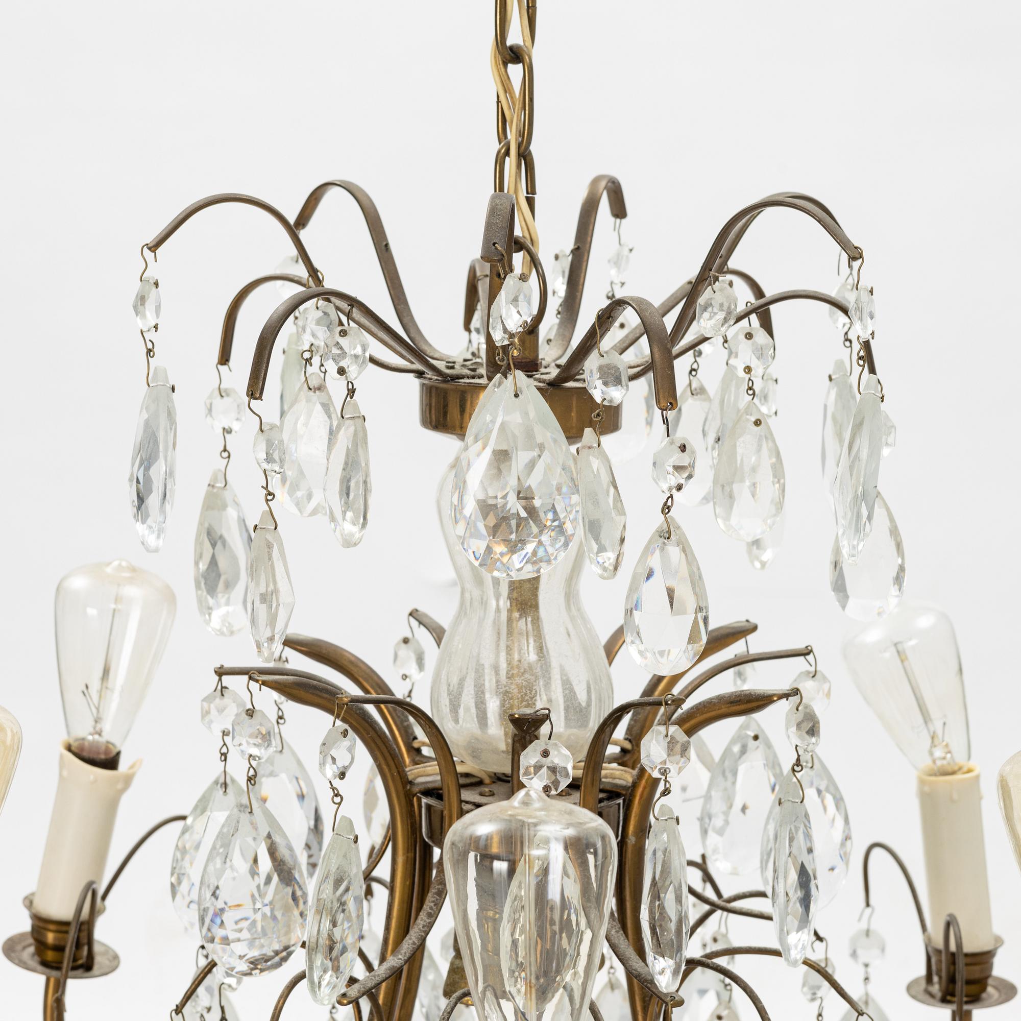 A baroque-style chandelier, first half of the 20th century.