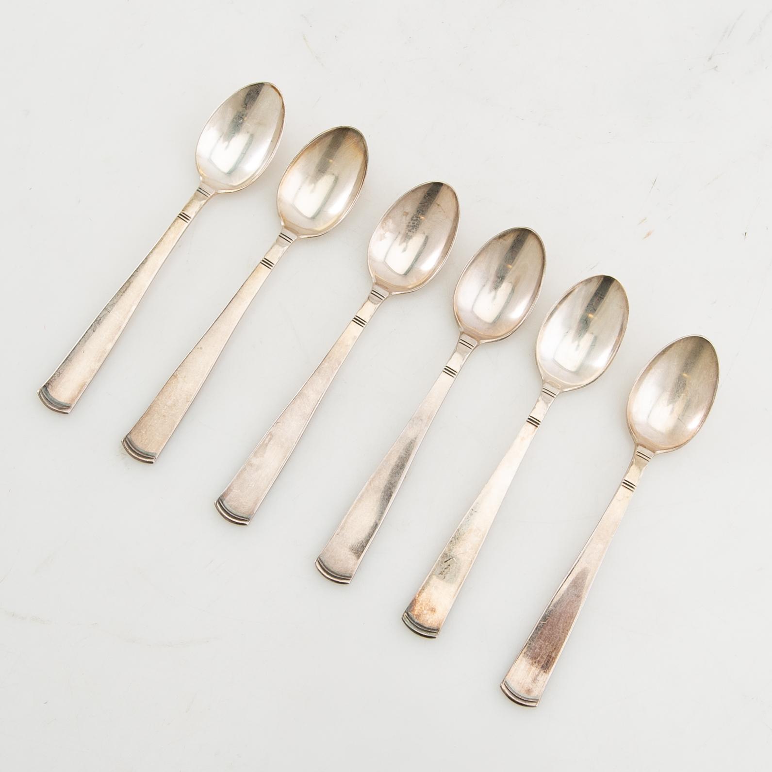 Jacob Ängman, Skedar 15 st "Rosenholm" silver GAB Stockholm 1967.