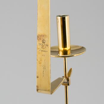 PIERRE FORSSELL, vägglampetter, ett par, mässing, "Pendel", Skultuna, 1991.