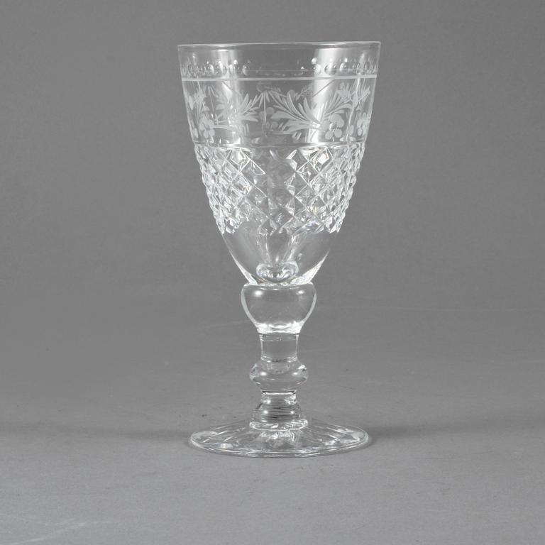 VITVINSGLAS, 12 st, "Elvira Madigan", Elis Bergh, Kosta, 1900-tal.