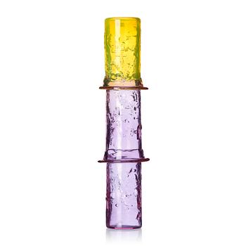 30. Oiva Toikka, a "Bamboo" glass vase, Nuutajärvi Notsjö, Finland 1967-69.