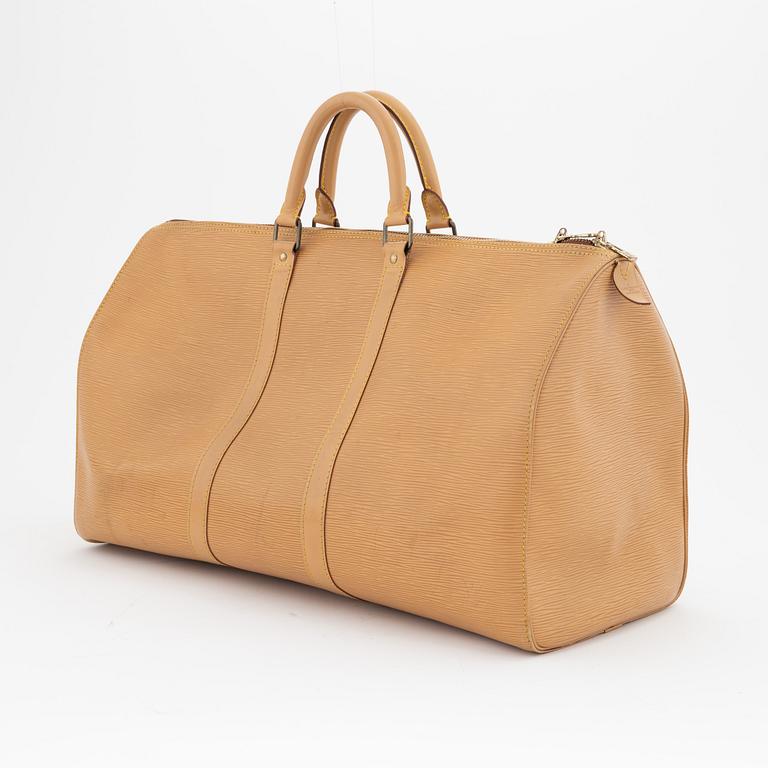 Louis Vuitton, a beige Epi leather 'Keepall 50' weekendbag, 1989.