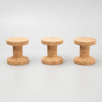 Jasper Morrison, stools, 3 pcs, "Cork Family, model B", Vitra, designed in 2004.