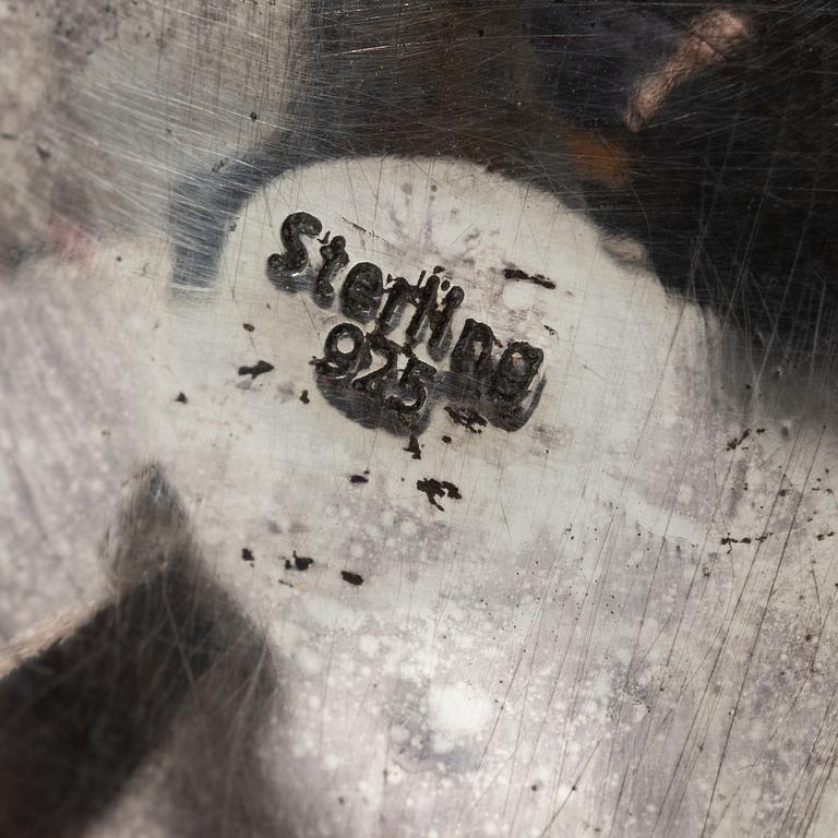 A sterling silver footed vase, 20th Century.