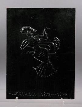 ARNE JONES, väggrelief, gjutjärn, Husqvarna.