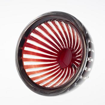 EDVIN ÖHRSTRÖM, skål av glas, Orrefors 1956, Ariel. Tidigare i Birgitta Crafoord Collection.