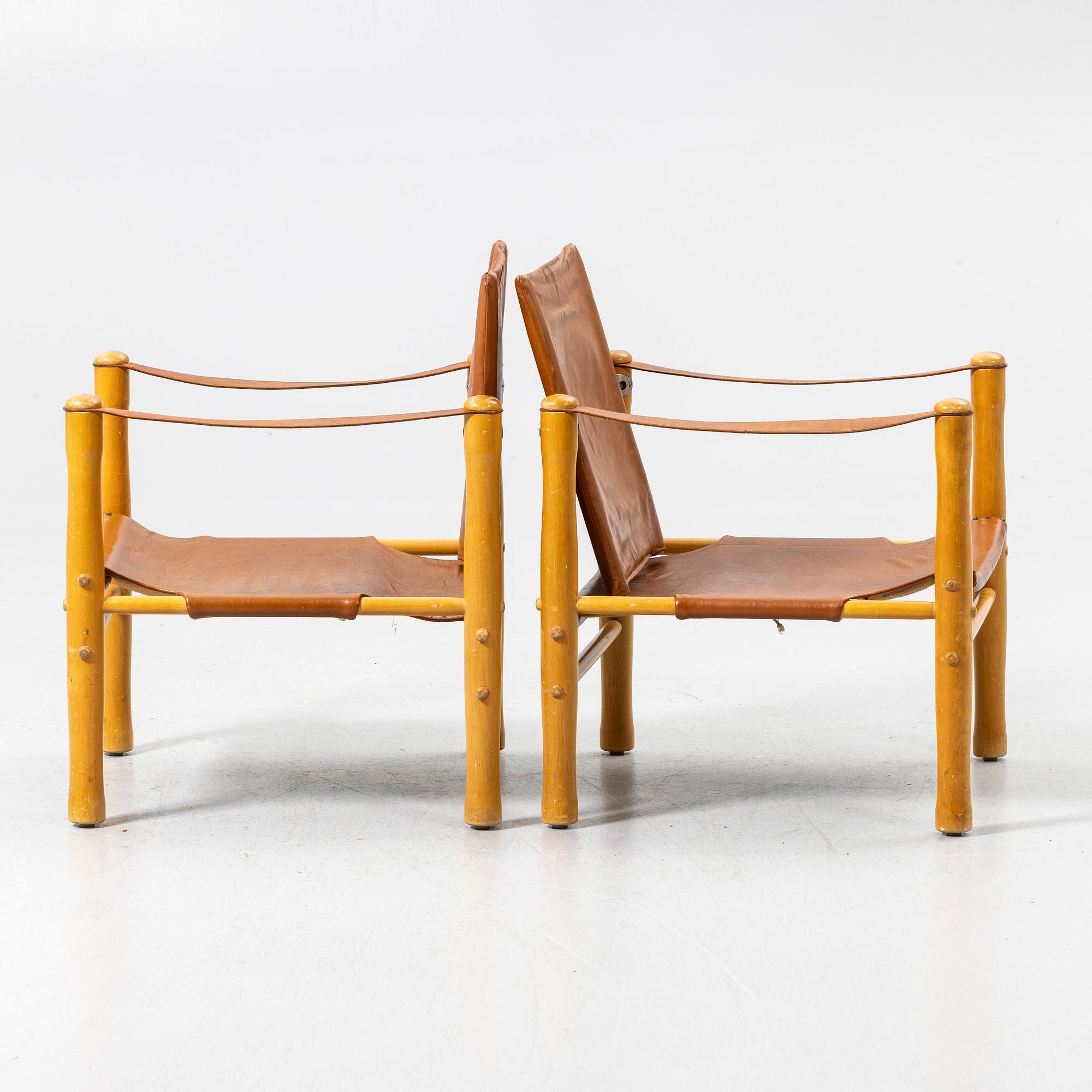 Elias Svedberg, A pair of armchairs, “Safari”, the Triva series, Nordiska Kompaniet.
