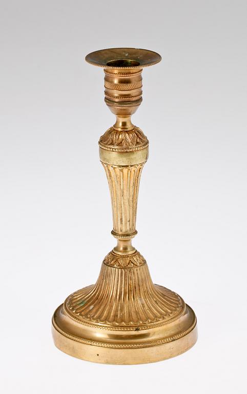 LJUSSTAKE, mässing, Louis XVI-stil, 1800-tal.
