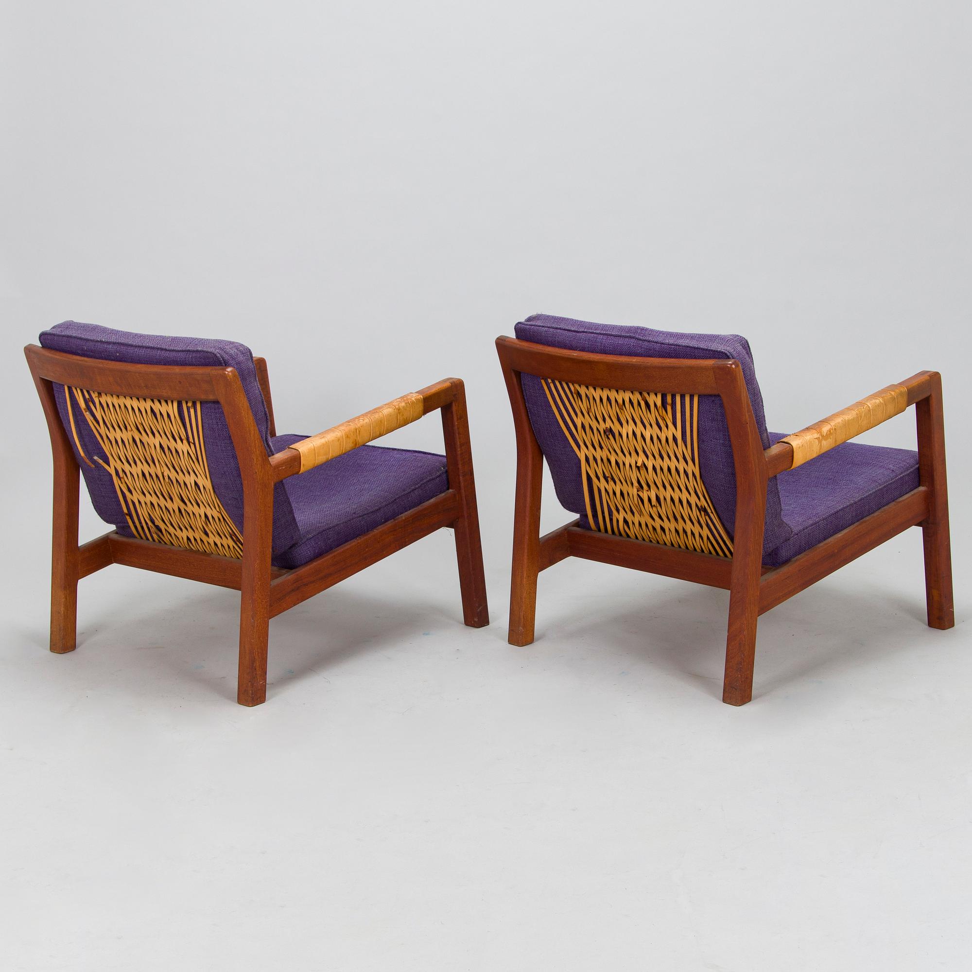 Carl Gustaf Hiort af Ornäs, Nojatuolipari, "Rialto", Puunveisto Oy - Träsnideri Ab, 1900-luvun puoliväli.