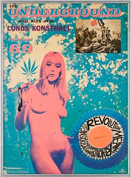 Sture Johannesson · STURE JOHANNESSON, utställningsaffisch, färgserigrafi, Permild & Rosengren, 1969. signerad.
