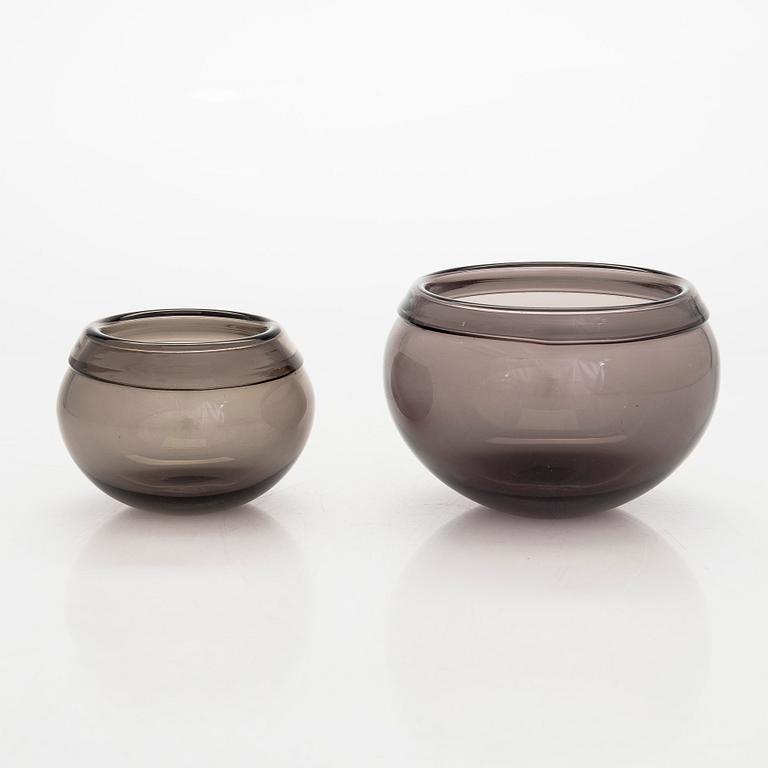 Timo Sarpaneva, skålar, 4 st, "Pantareuna",  signerade Timo Sarpaneva Iittala -57.