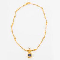 Lapponia necklace 18K gold with spectrolite and brilliant-cut diamond, 1976.