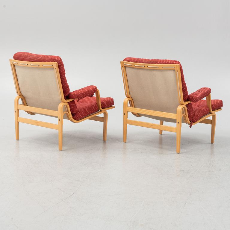 Bruno Mathsson, fåtöljer, ett par, "Ingrid", Dux.