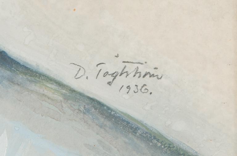David Tägtström, watercolour, signed and dated 1936.