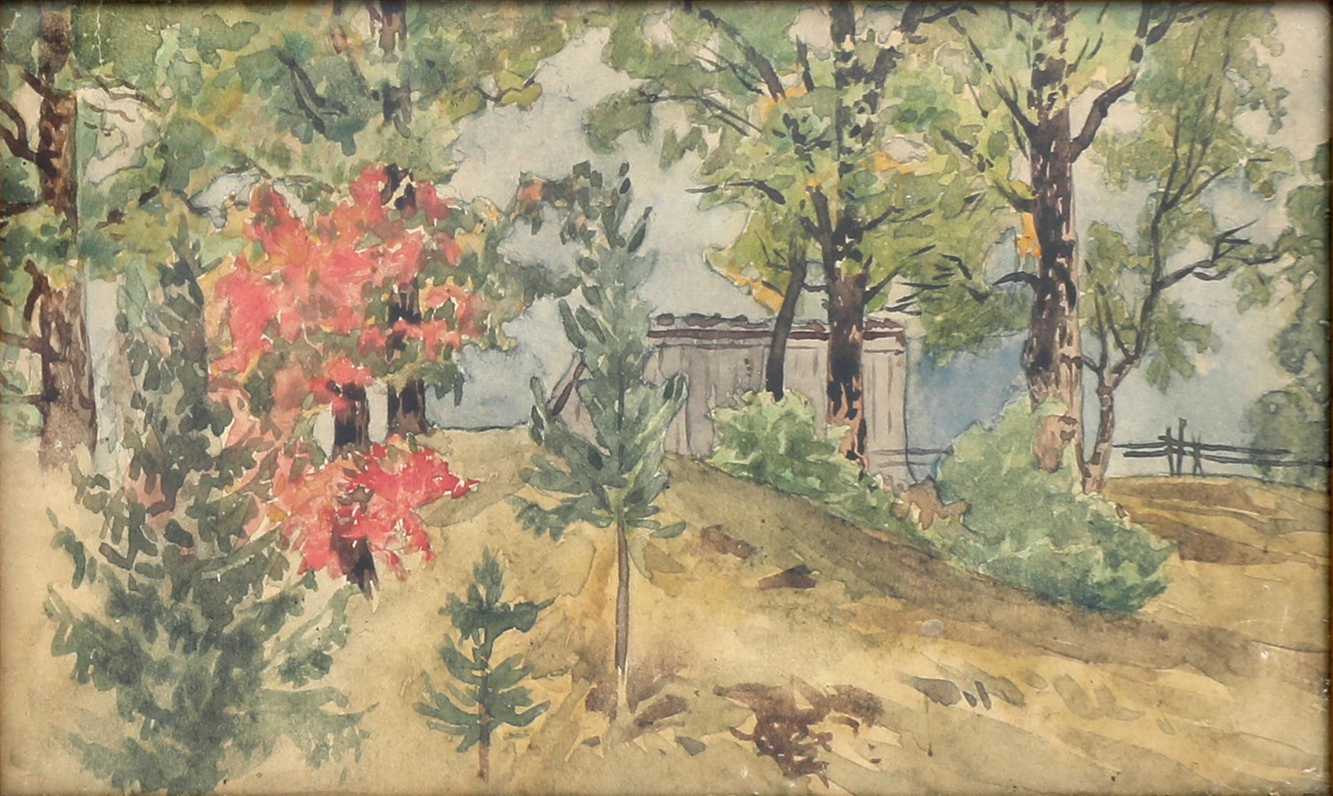 Charlotte Wahlström, trädgård, troligen från Räfsnäs.