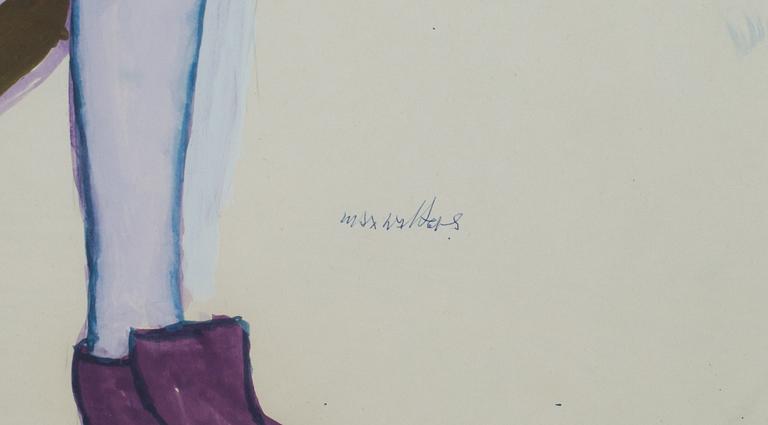 MAX WALTER SVANBERG, gouache, signerad.