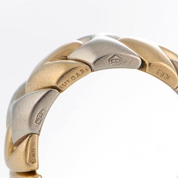A Bulgari ring in 18K gold and white gold.