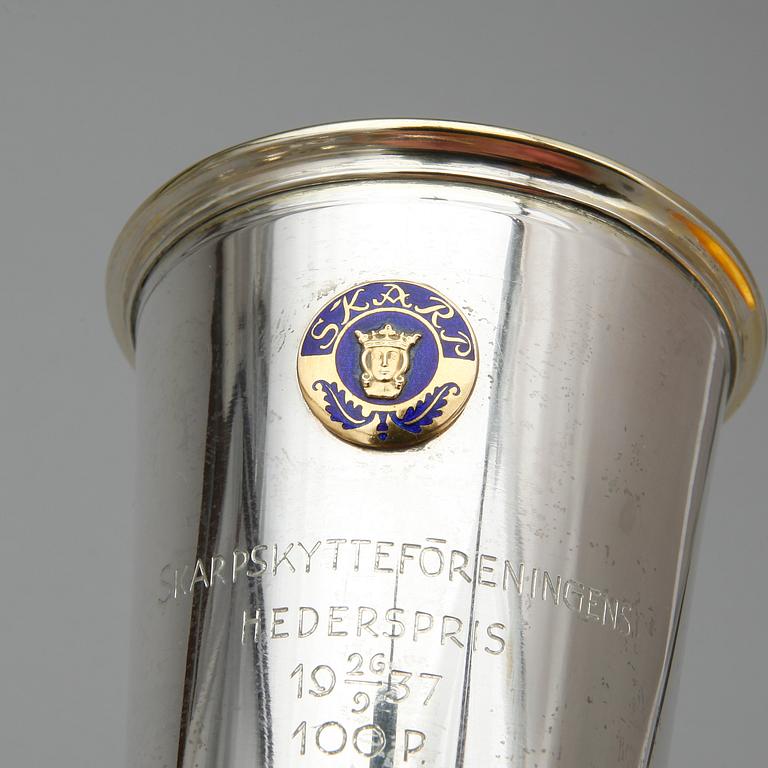 PARTI SILVER, ca 27 delar, bl.a Ceson, Göteborg 1985. Total, vikt ca 1090 gram.
