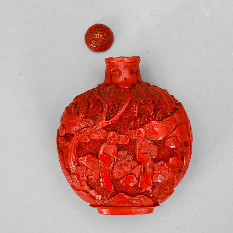 SNUSFLASKA, lack, Kina, sen Qing dynasti.