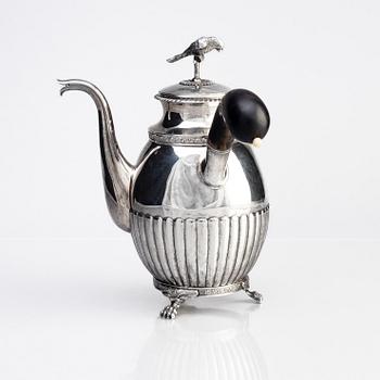 Jacob Lenholm, a silver coffee pot, Stockholm, 1828.