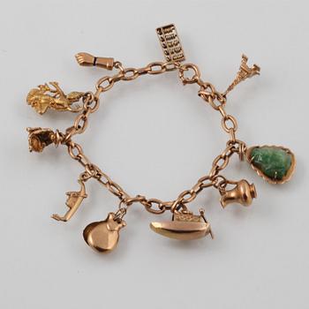 ARMBAND, 14K guld, utländska stämplar. Vikt 14,4 gram.