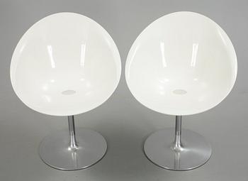 STOLAR, 2 st, "Eros", Philippe Starck för Kartell, Italien, 1900-/2000-tal.