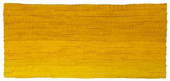 KRISTIINA WIHERHEIMO
Keltainen, 2012. 
Veckat, tovat ylletyg 100x203 cm.