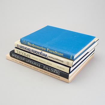 BÖCKER, 5 stycken, tyska möbler och konsthantverk.