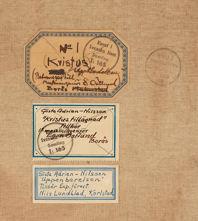 Gösta Adrian-Nilsson, "Christ revealed above the Eiffel Tower" (Kristus uppenbarar sig över Eiffeltornet (Kristus tillägnad)).