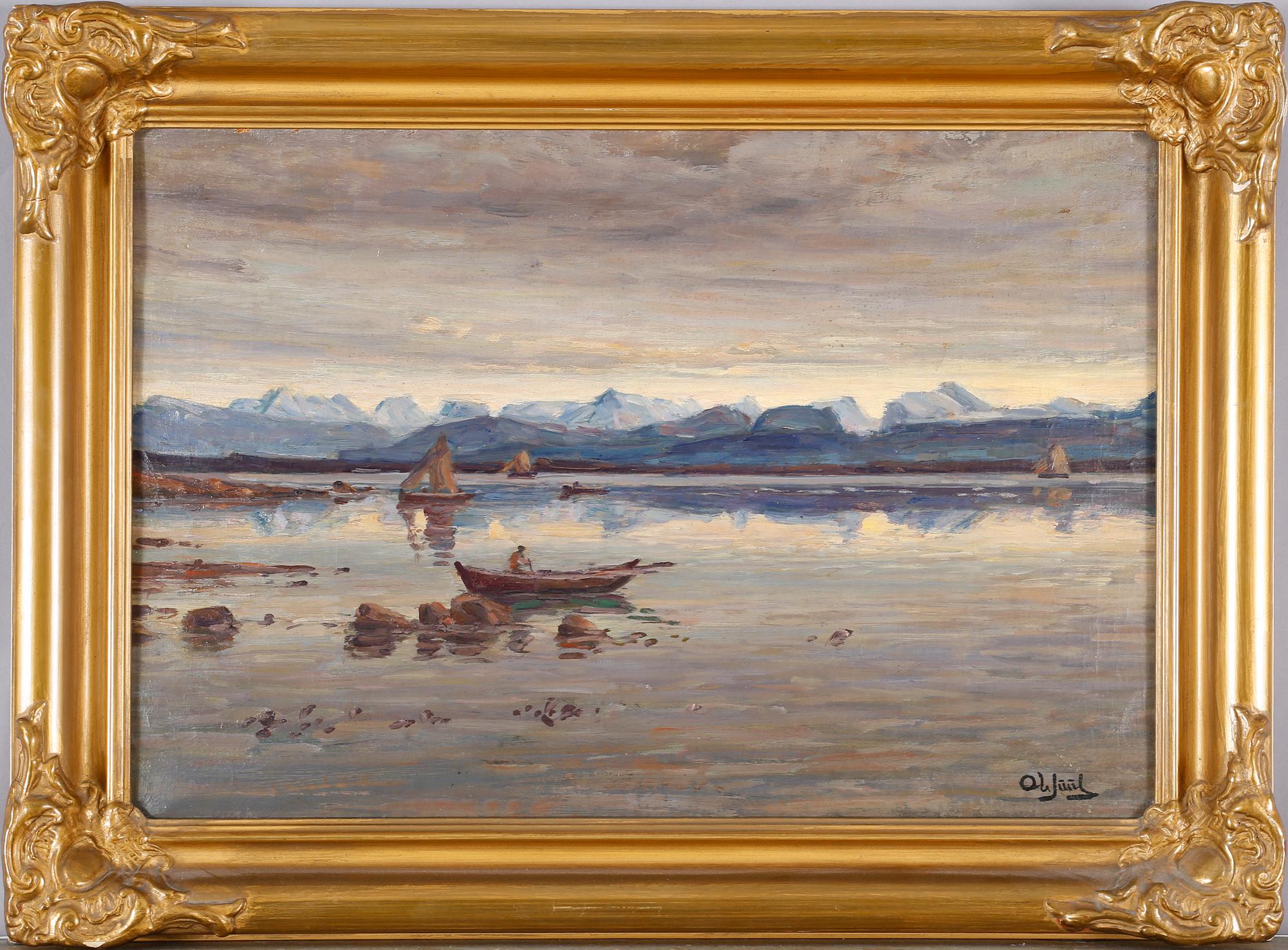 OLE JUUL, oil on canvas, signed.