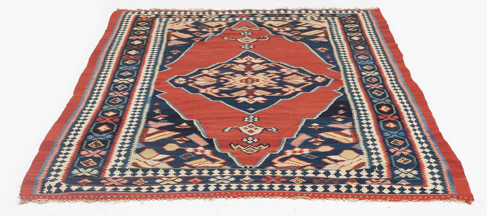 An antique Bidjar kilim, Western Persia (Iran), c. 230 x 142 cm.